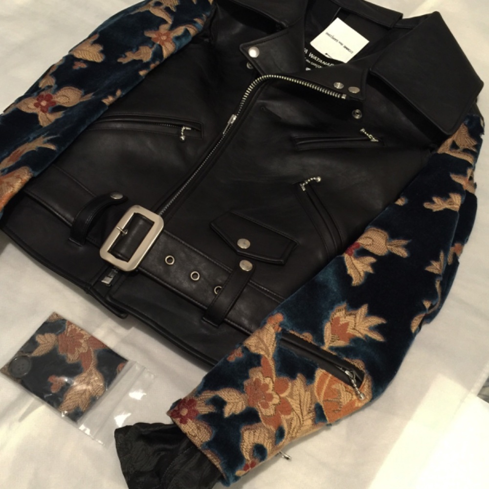 NWT JUNYA WATANABE COMME DES GARCONS PERFECTO FAUX LEATHER JACKET WOMEN SMALL